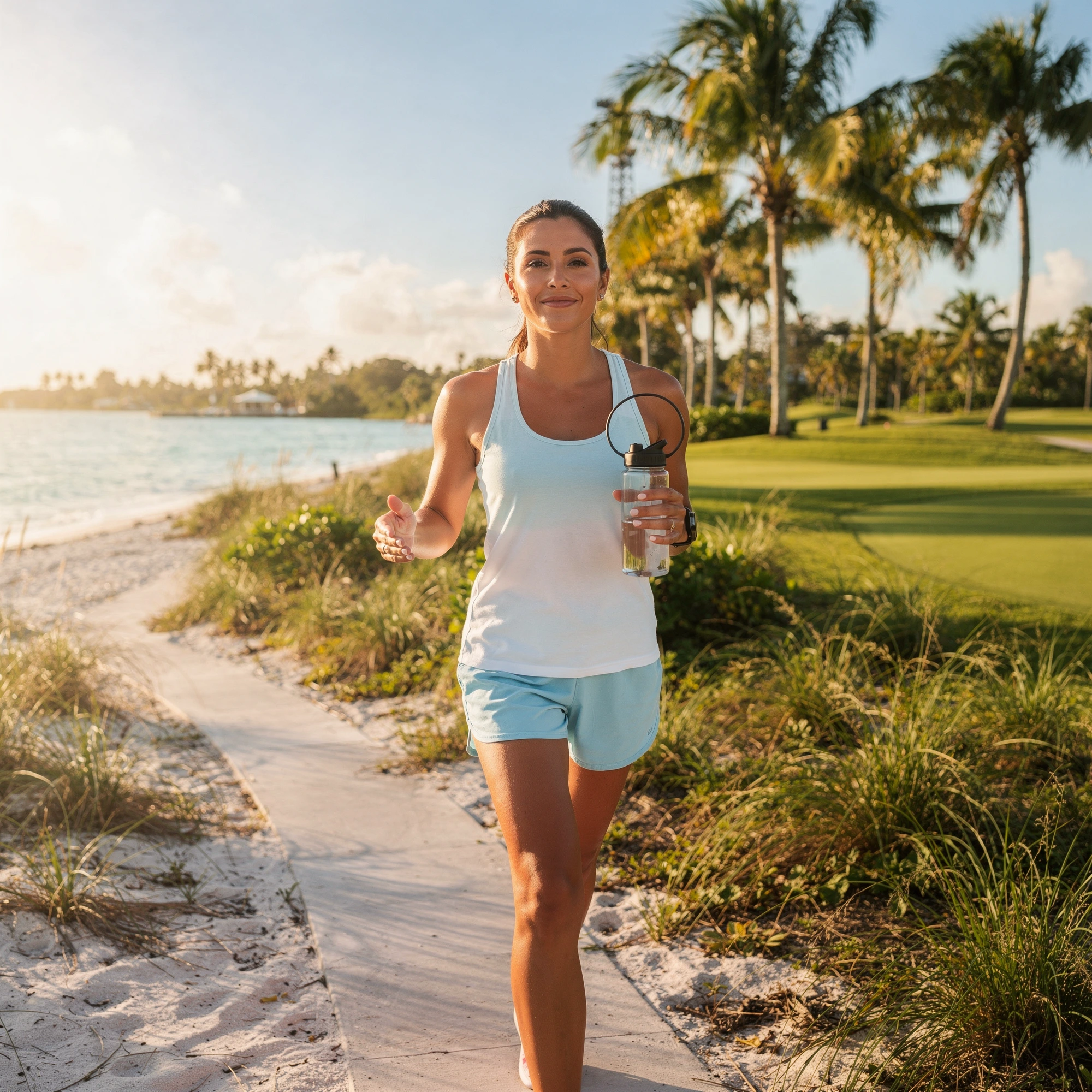 Active woman outdoors on the Southwest Florida coast - conditions treated for Immokalee, FL patients at Florida Bladder Institute